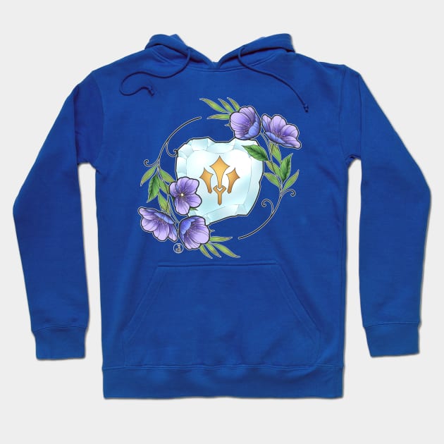 Sage from FF14 Job Crystal with Flowers T-Shirt Hoodie by SamInJapan